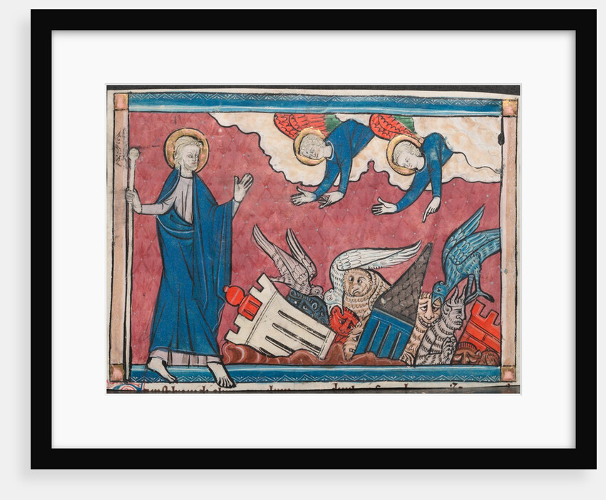 Miniature from a Manuscript of the Apocalypse: The Fall of Babylon, c. 1295 by Unknown