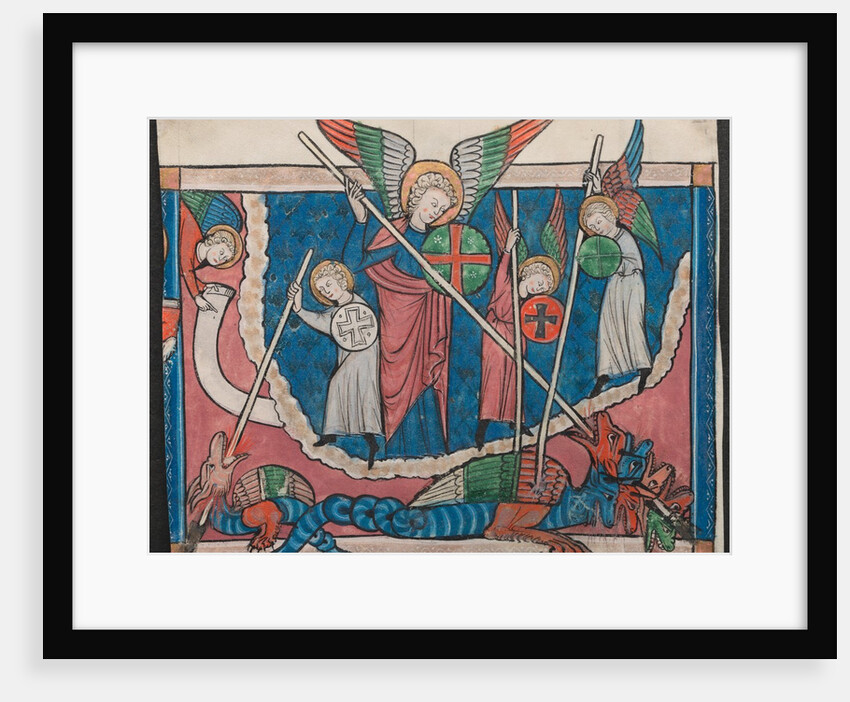 Miniature from a Manuscript of the Apocalypse: The War in Heaven, c. 1295 by Unknown