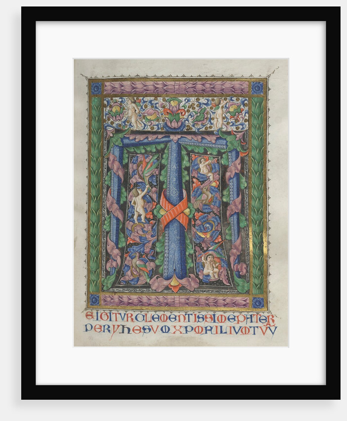 Missale: Fol. 186: Decorated Initial T[e igitur], 1469 by Bartolommeo Caporali