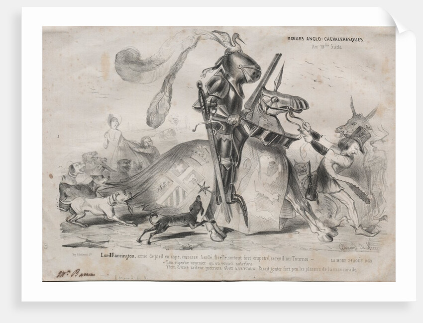 Moeurs Anglo-chevaleresques, 1839 by Edouard de N___; La Mode