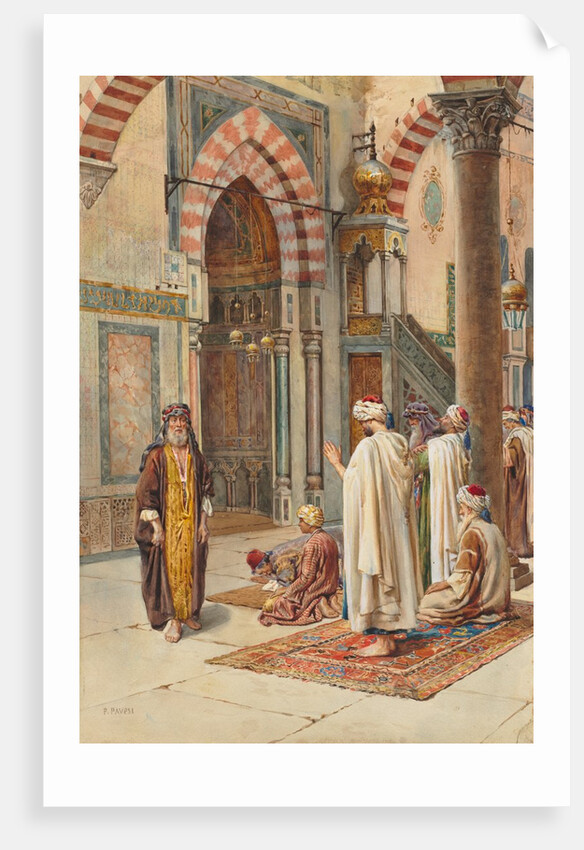 Moslems at Prayer, late 1800s-early 1900s by P. Pavesi