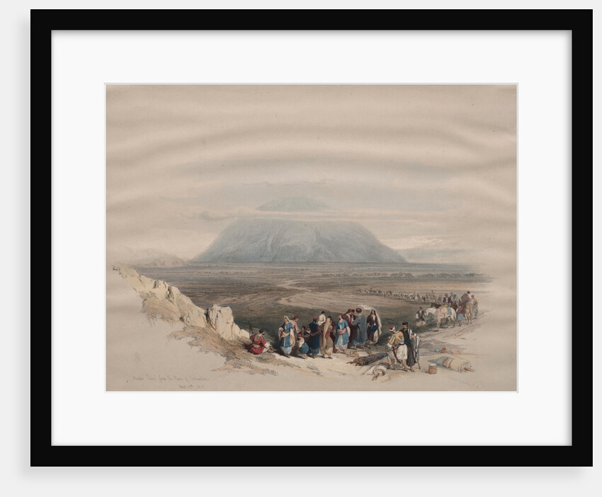 Mount Tabor from the Plain of Esdraelon, 1839 by David Roberts