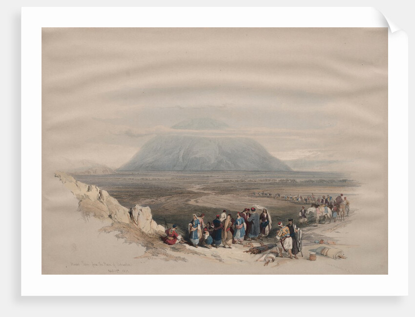 Mount Tabor from the Plain of Esdraelon, 1839 by David Roberts