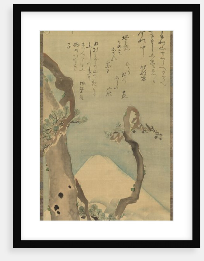 Mt. Fuji through Pines, late 1700s-early 1800s by Kubo Shunman