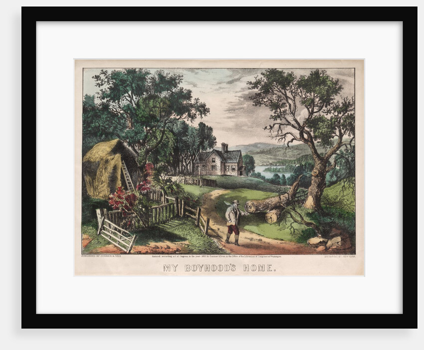 My Boyhood's Home, 1872 by James Merritt Ives; Nathaniel Currier