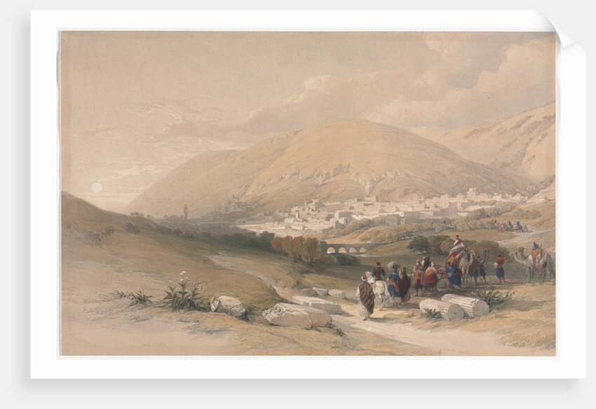 Nablus Ancient Shechem, 1839 by David Roberts