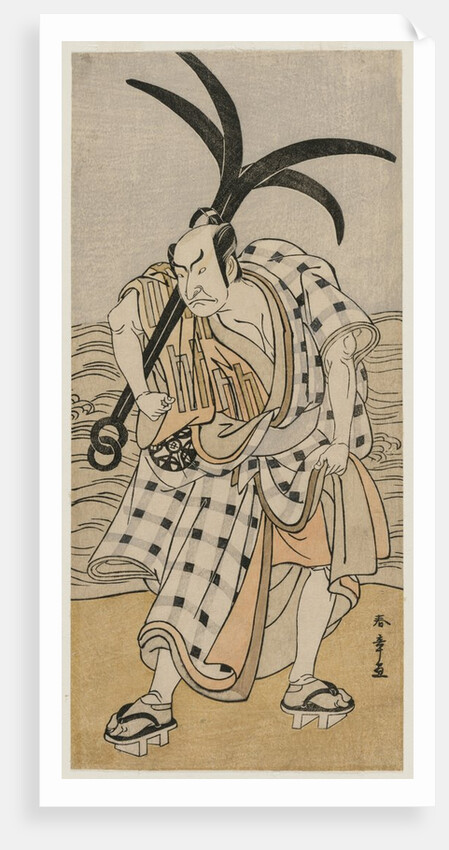 Nakamura Nakazo I as a Townsman Holding an Anchor, c. 1780 by Katsukawa Shunsho