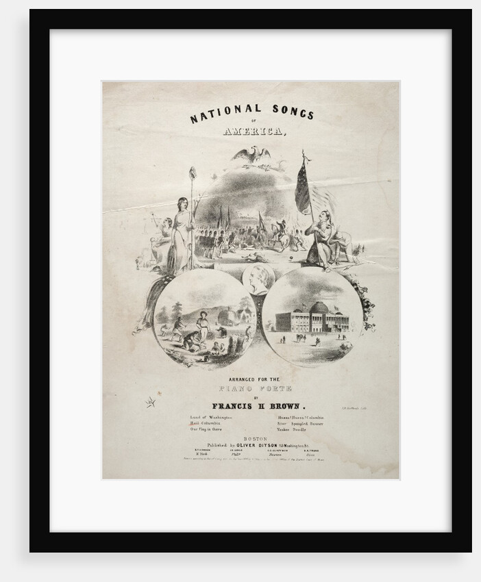 National Songs of America - Sheet Music Cover by Winslow Homer