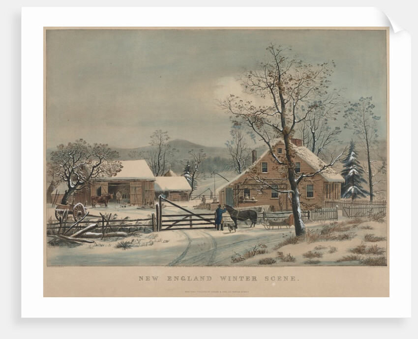 New England Winter Scene, 1861 by James Merritt Ives; Nathaniel Currier