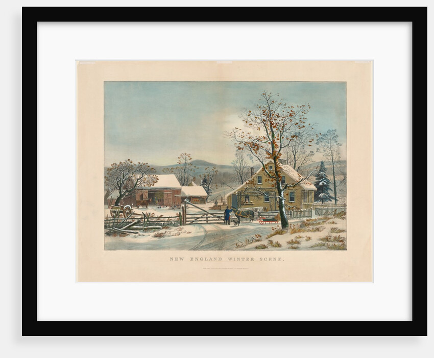New England Winter Scene, 1861 by James Merritt Ives; Nathaniel Currier