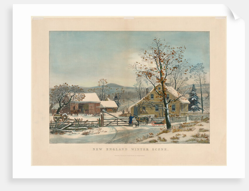 New England Winter Scene, 1861 by James Merritt Ives; Nathaniel Currier