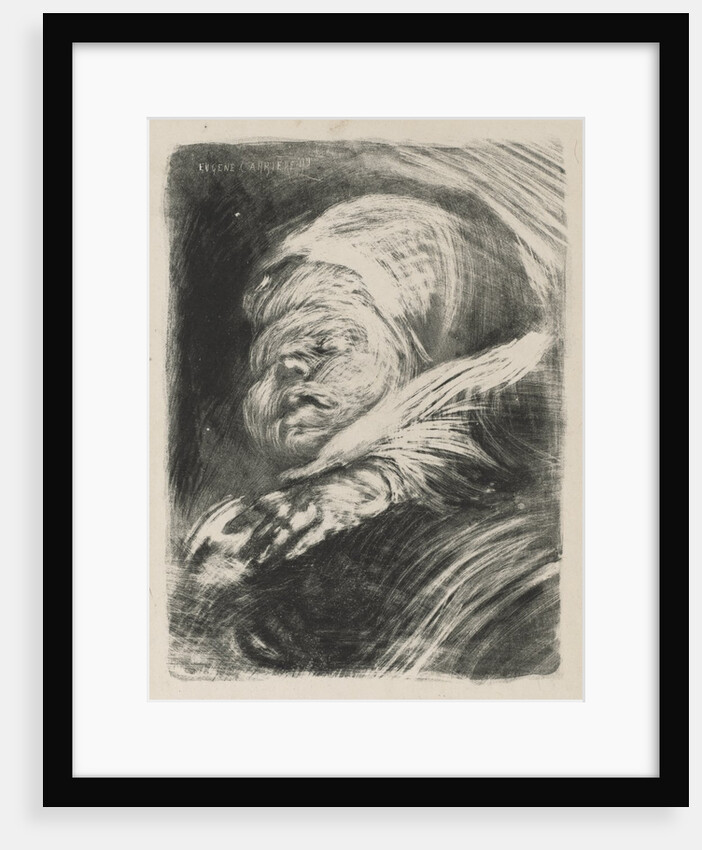 Newborn in a Bonnet (Le nouveau-né au bonnet], 1890 by Eugène Carrière