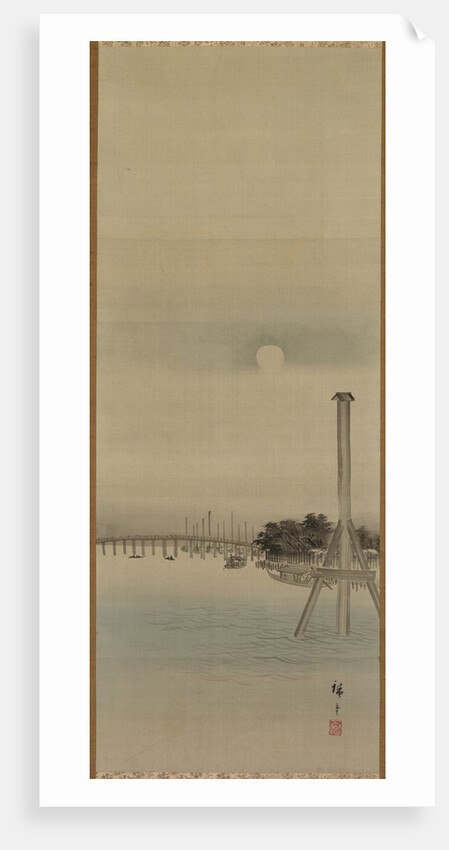 Night Scene on the Sumida River, 1800s by Ando Hiroshige