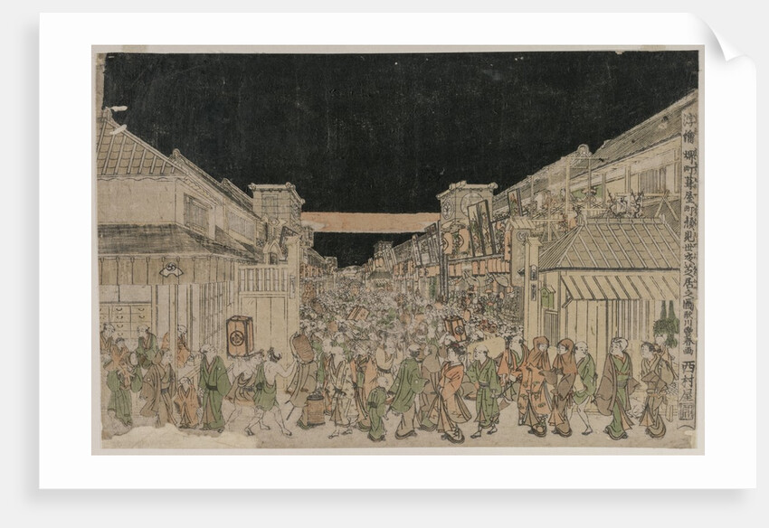 Night Scene, Street of Theatres, late 1700s-early 18002 by Unknown