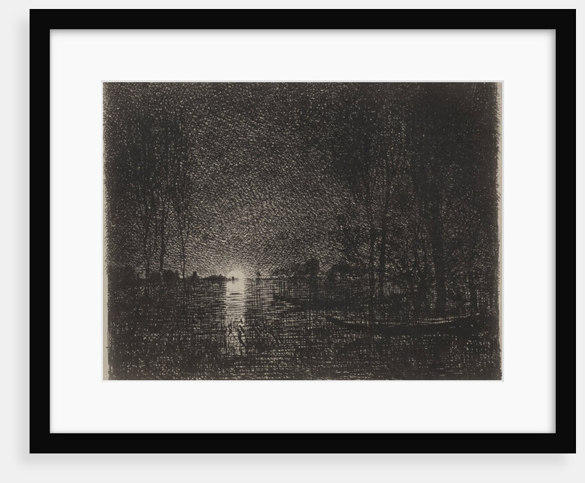 Nightpiece, original impression 1862, printed in 1921 by Charles François Daubigny