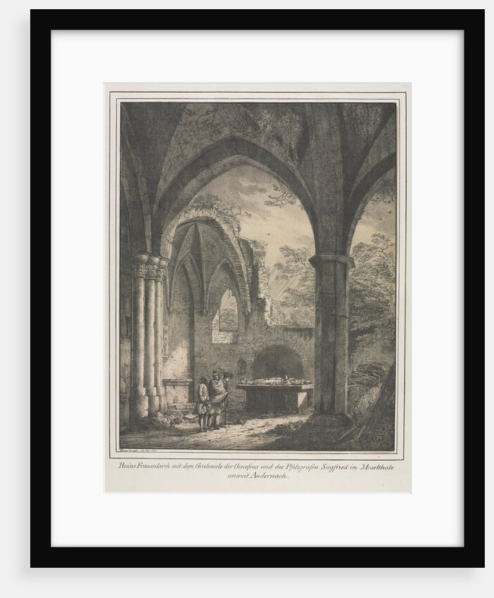 Notable Buildings of the Middle Ages in Germany: Ruins of the Church of the Virgin…, 1821 by Domenico Quaglio