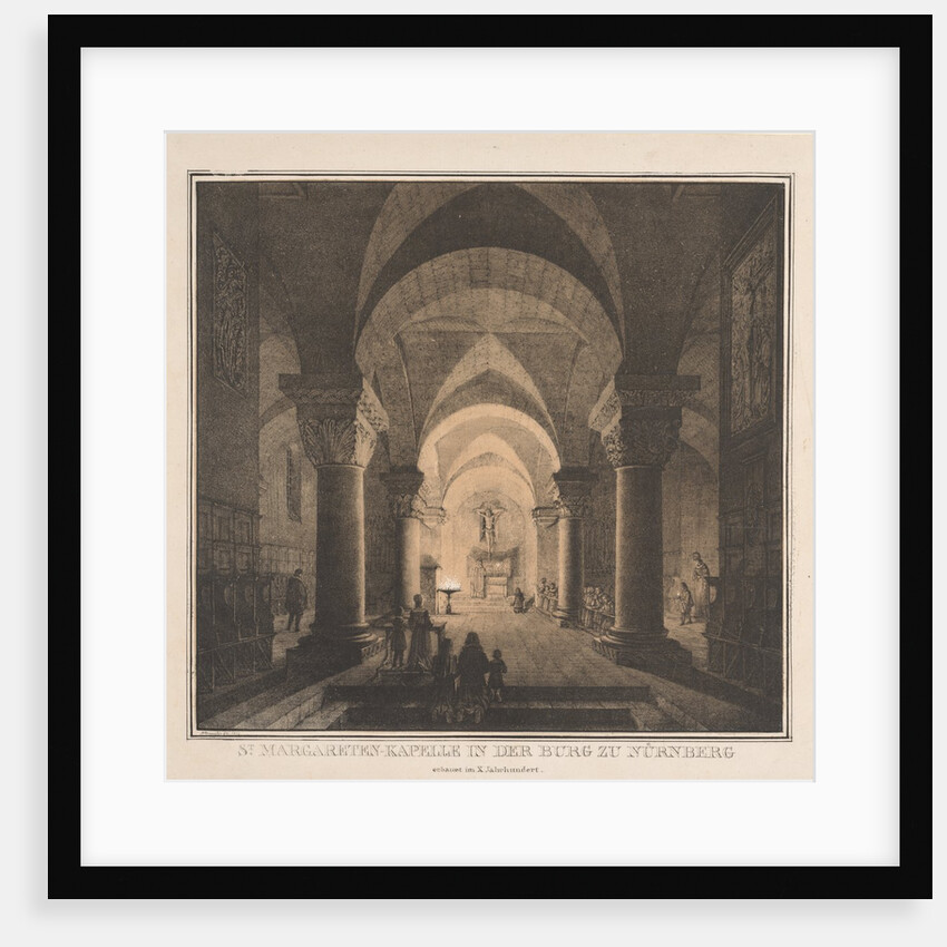Notable Buildings of the Middle Ages in Germany: St. Margaret's Chapel in the Imperial…, 1819 by Domenico Quaglio