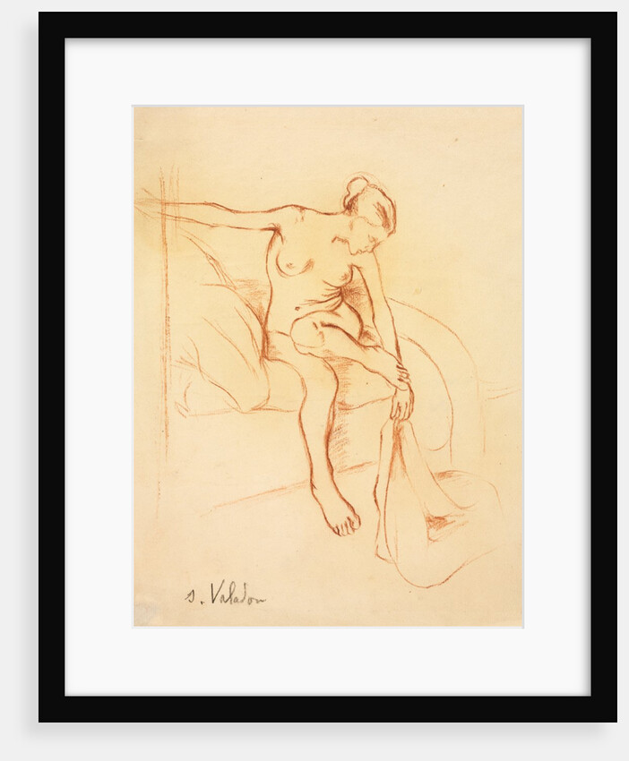 Nude Woman Seated on a Bed, first third 20th century by Suzanne Valadon