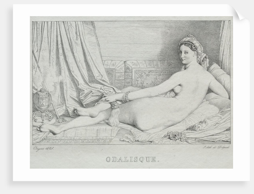 Odalisque, 1825 by Jean-Auguste-Dominique Ingres