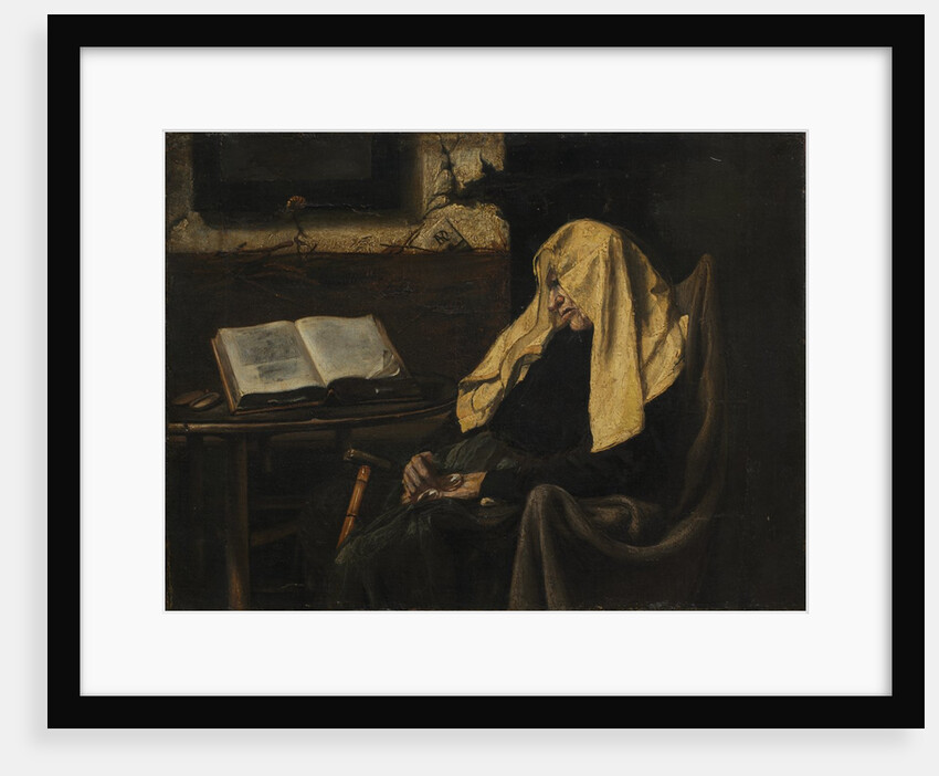 Old Woman Asleep, Mid 19th century by Unknown