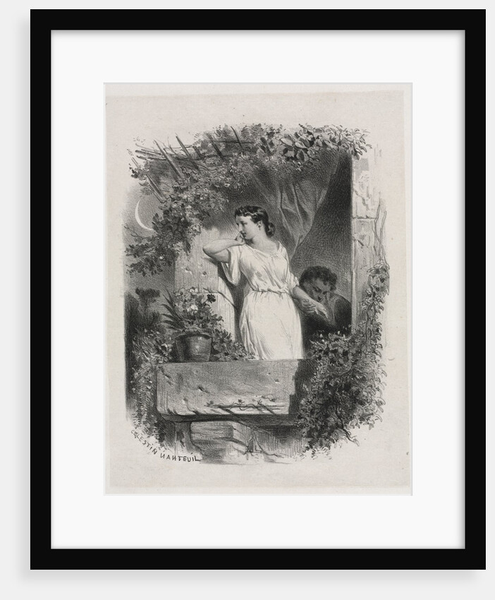 On the Balcony, 1842 by Célestin François Nanteuil