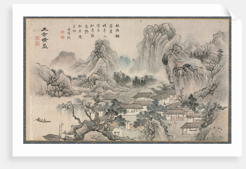 One of Eight Views of Xiao and Xiang Rivers, 1788 by Tani Bunch?