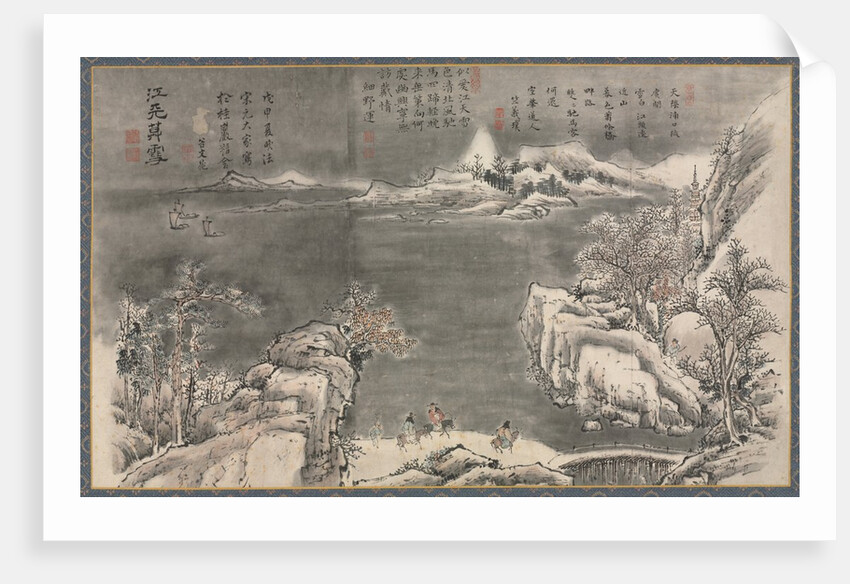 One of Eight Views of Xiao and Xiang Rivers, 1788 by Tani Bunch?