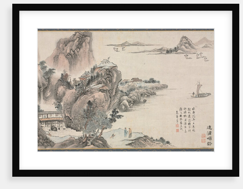 One of Eight Views of Xiao and Xiang Rivers, 1788 by Tani Bunch?