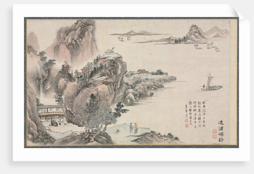 One of Eight Views of Xiao and Xiang Rivers, 1788 by Tani Bunch?