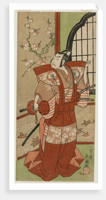 Onoe Kikugogo I as Izumi no Saburo in Ichimura Theater, 1769 by Ippitsusai Buncho