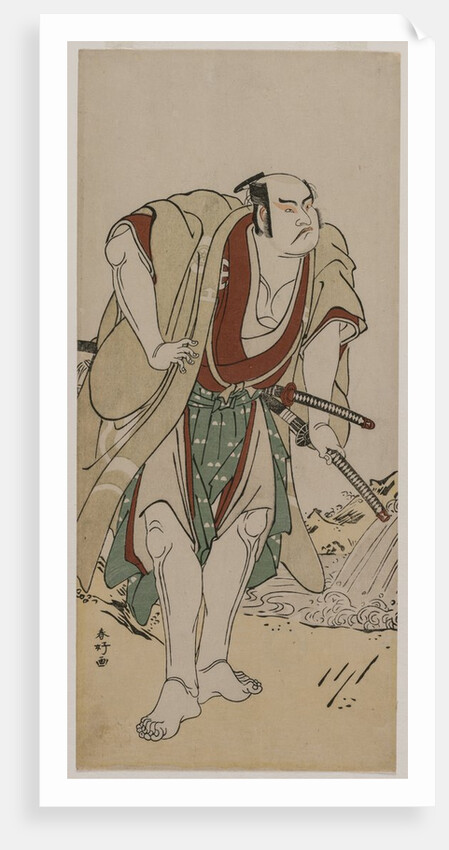 Otani Hiroji III as a Samurai Standing Beside a Stream, c. 1780 by Katsukawa Shunko