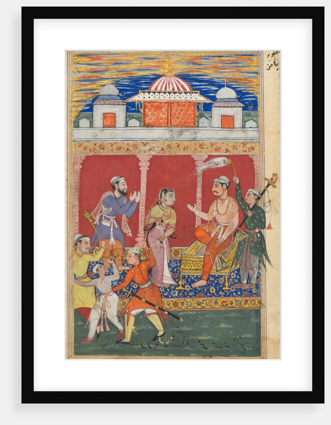 Page from Tales of a Parrot: Eighth night: The prince?s ordeal continues…, c. 1560 by Unknown