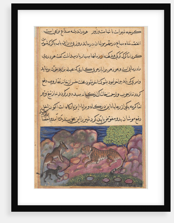 Page from Tales of a Parrot: Fifteenth night: The wolf advises the lion…, 1558-1560 by Unknown