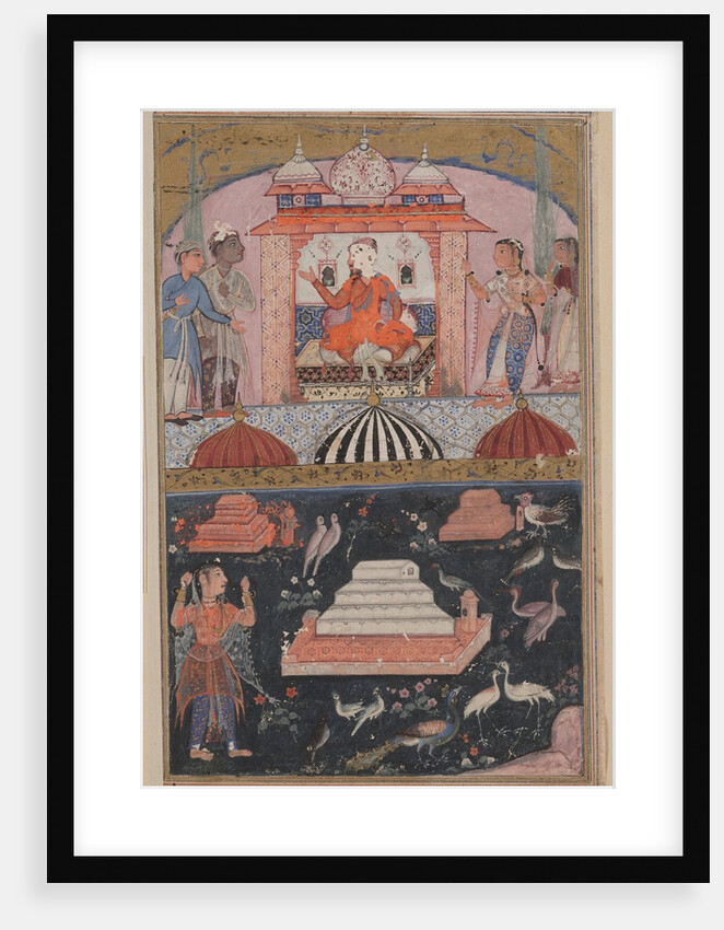 Page from Tales of a Parrot: First night: The merchant hears?, c. 1560 by Unknown