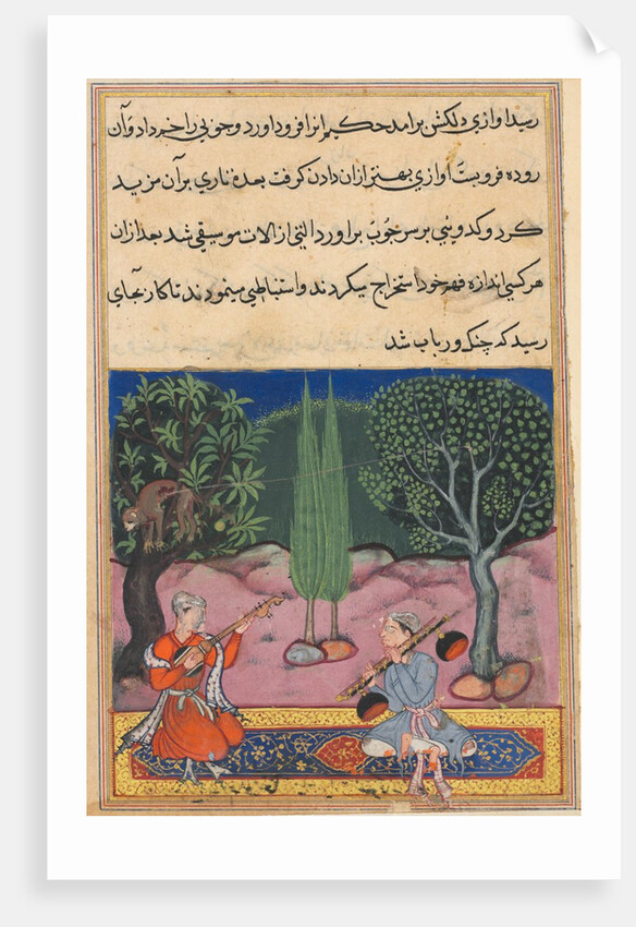 Page from Tales of a Parrot: Fourteenth night: The invention of musical…, c. 1560 by Unknown