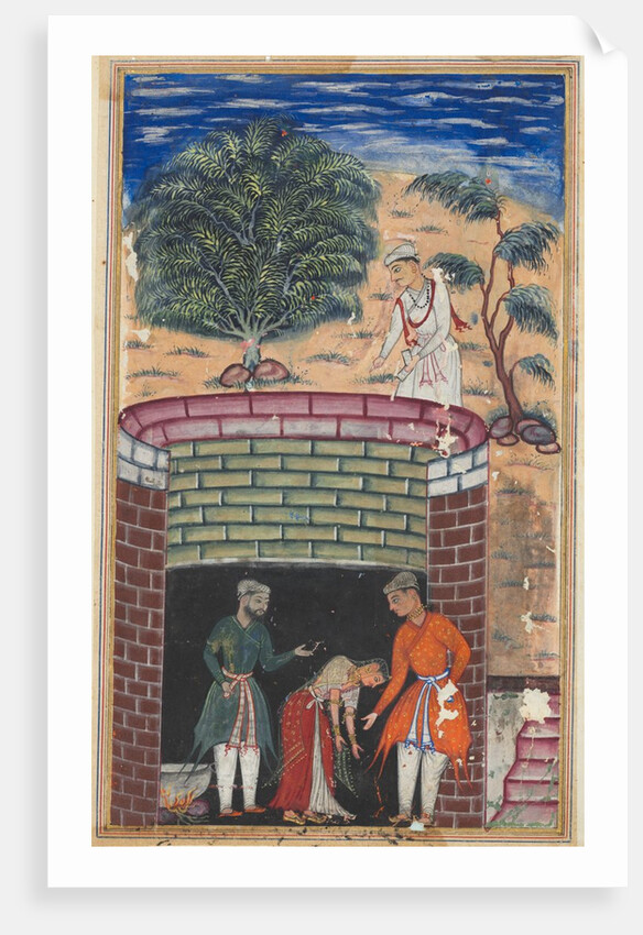 Page from Tales of a Parrot: Seventh night: The daughter of the king…, c. 1560 by Unknown