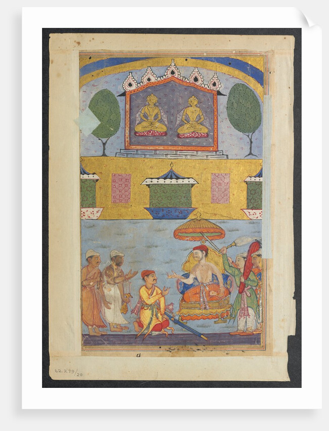 Page from Tales of a Parrot: Third night: The goldsmith and the carpenter…, c. 1560 by Unknown