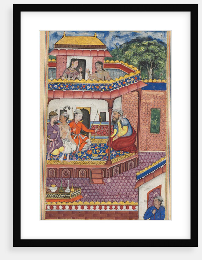 Page from Tales of a Parrot: Thirty-fourth night: The three young men…, c. 1560 by Unknown