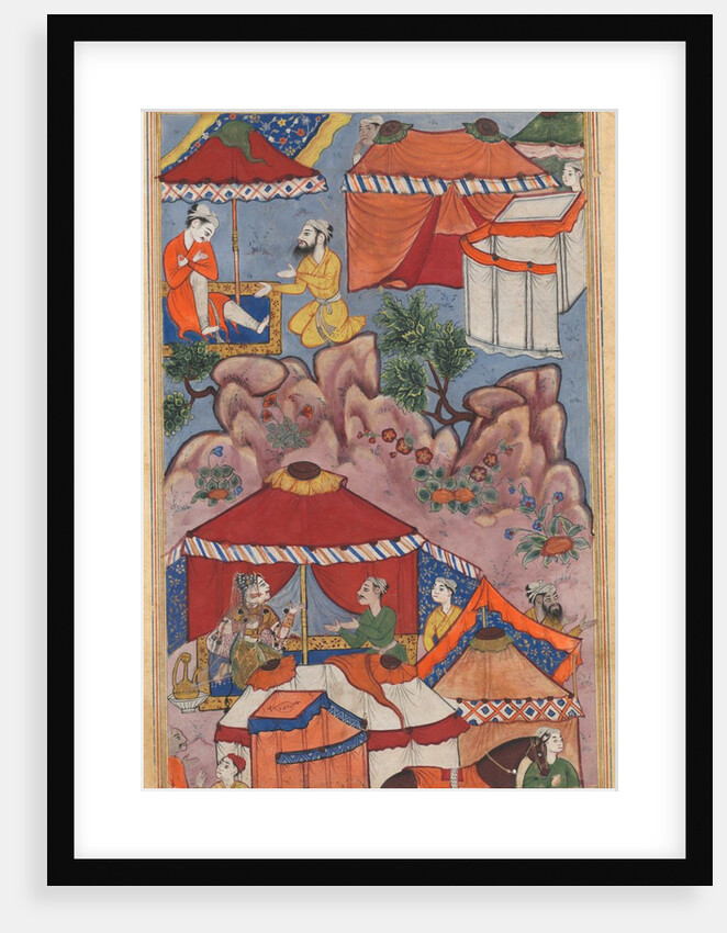 Page from Tales of a Parrot: Twenty-fourth night: Bashir confides his love?, c. 1560 by Unknown