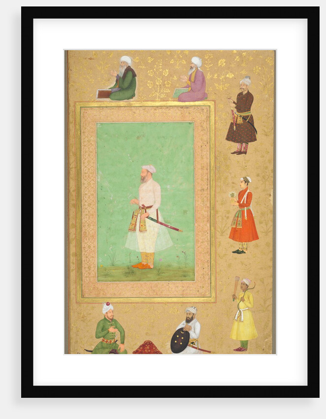 Page from the Late Shah Jahan Album: Portrait of Asaf Khan, c. 1653 by Unknown
