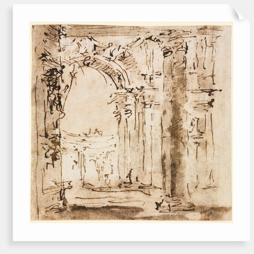 Pair of Drawings: Sketch of the Labyrinth of the Villa Pisani and Piazza San Marco…, 1773-1778 by Francesco Guardi