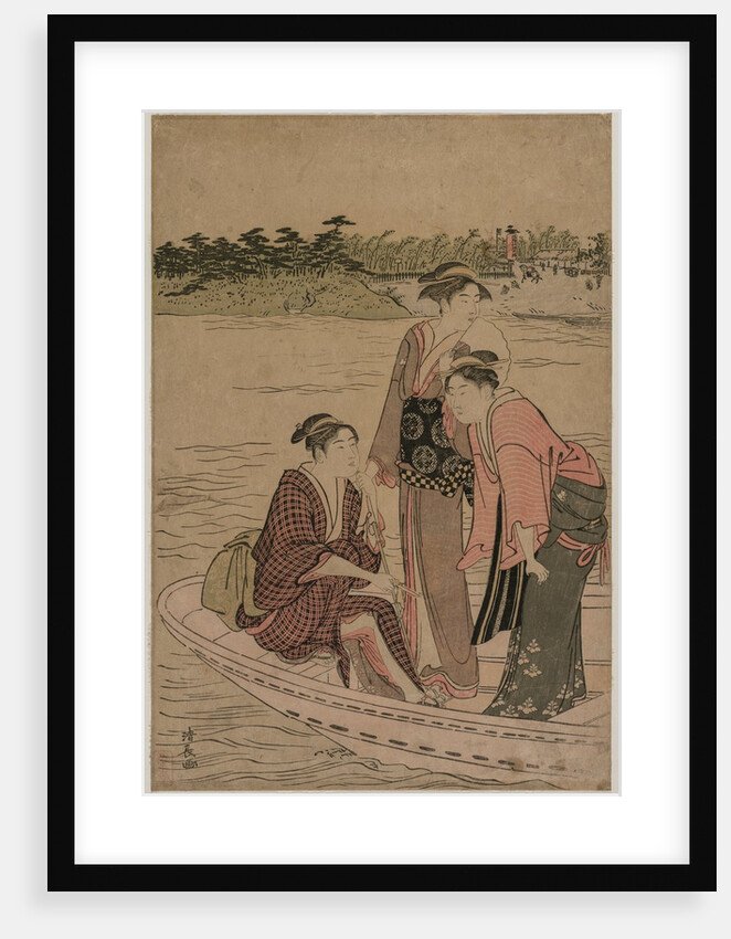Passengers in a Ferry Boat on the Sumida River, 1784 by Torii Kiyonaga