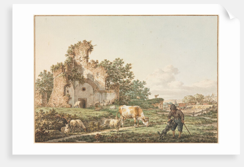 Pastoral Landscape with a Ruin, 1799 by Jacob Cats
