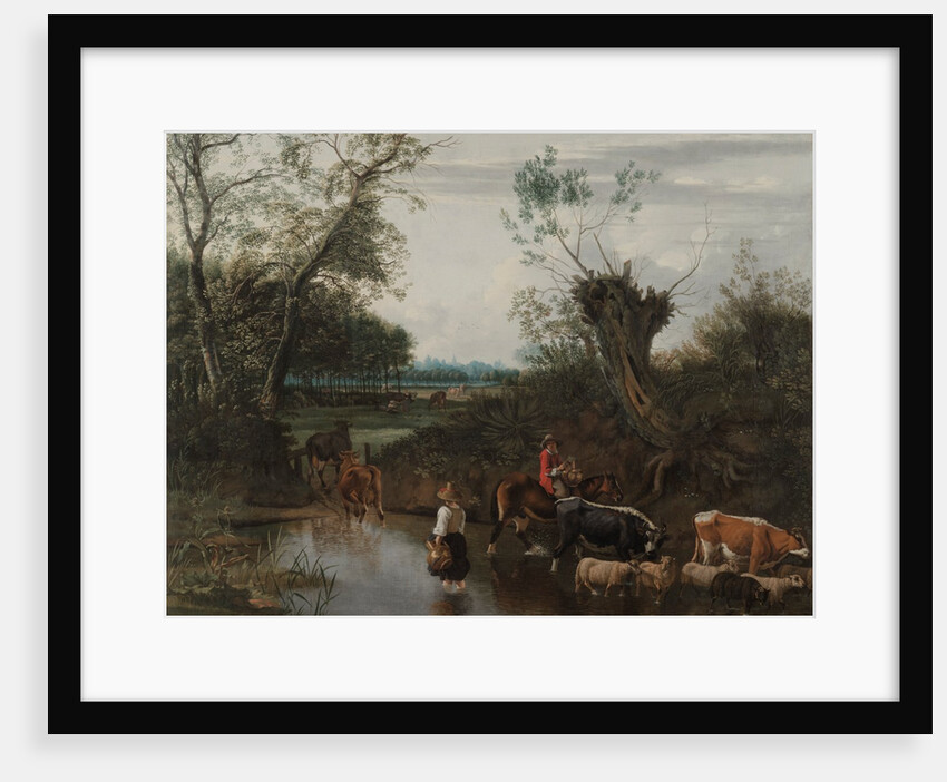 Peasants Crossing a Stream, c. 1670 by Jan Siberechts