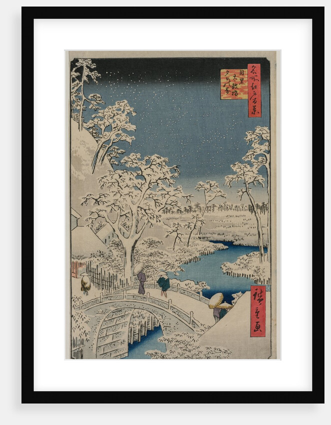 Picture of Twilight at the Drum Bridge in Meguro…, 1857 by Ando Hiroshige