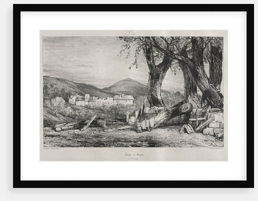 Picturesque and Romantic Journeys in Old France: Auvergne, Gorge of Royat, Plate 79, 1830 by Eugène Isabey