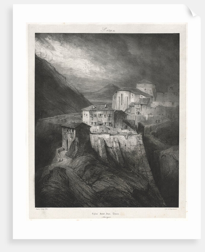 Picturesque and Romantic Journeys in Old France: Auvergne: St. John Church, Thiers, Plate by Eugène Isabey