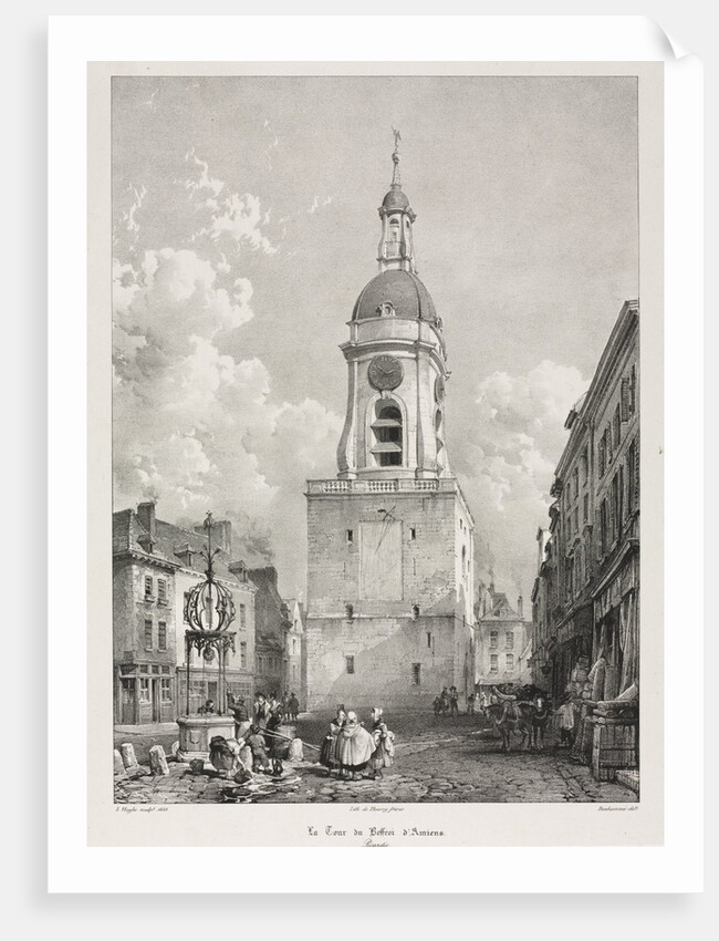 Picturesque and Romantic Travels in Old France, Picardie: The Belfry Tower of Amiens…, 1835 by Louis Haghe; Thierry Brothers
