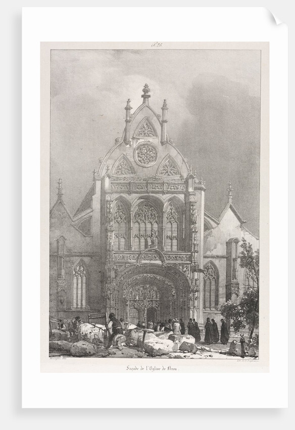 Picturesque and Romantic Trips in Old France, Franche-Compté: Front of the Church at Brou, 1825 by Richard Parkes Bonington