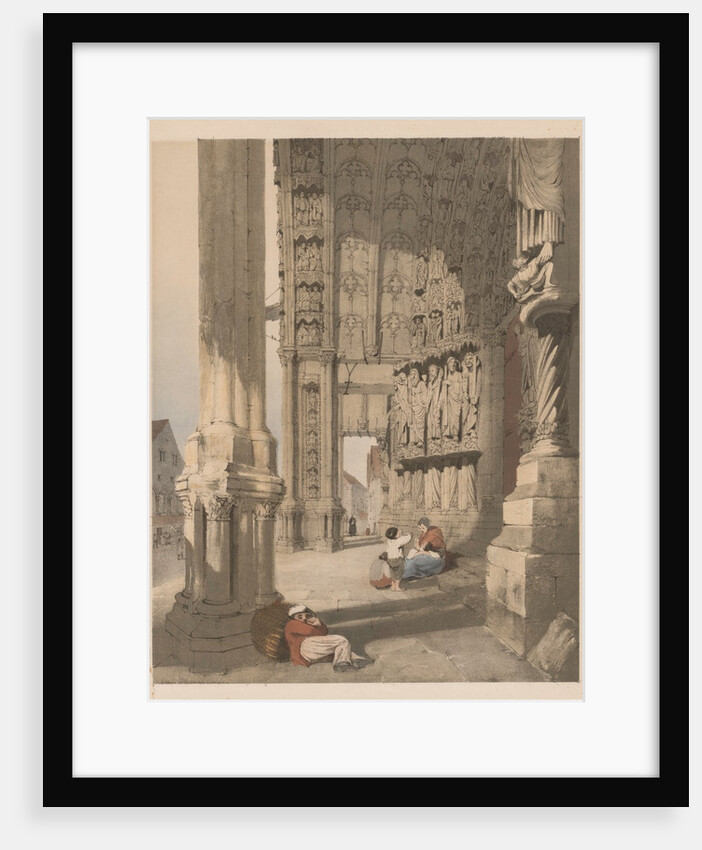 Picturesque Architecture in Paris, Ghent, Antwerp, Rouen, Etc.: South Porch of Chartres Cathedral,, by Thomas Shotter Boys